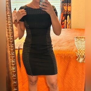 The Limited Black and White Checkered Mini Dress